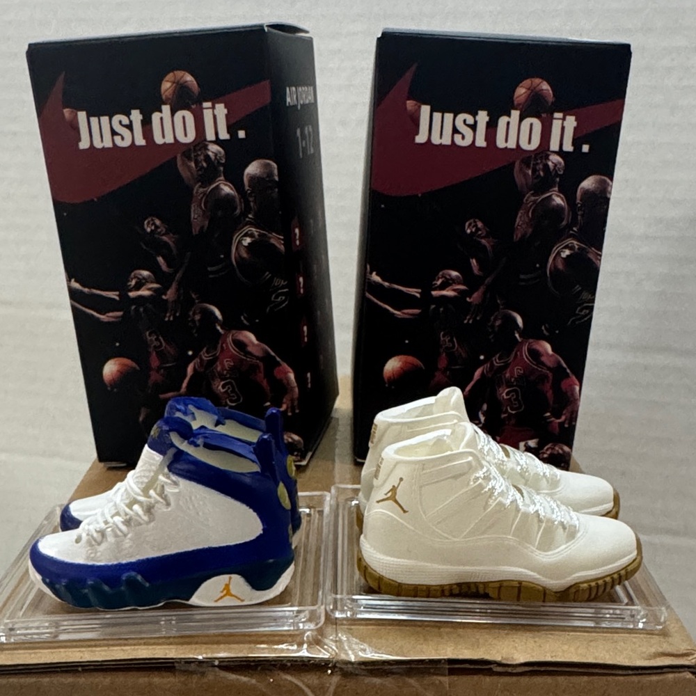 Mini basketball shoes bundle. Two opened mystery boxes shown in the picture. New